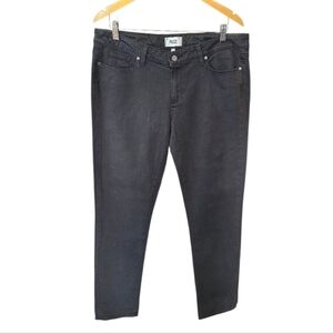 Paige Jimmy Jimmy Skinny Mid Rise Black Denim Jeans 14